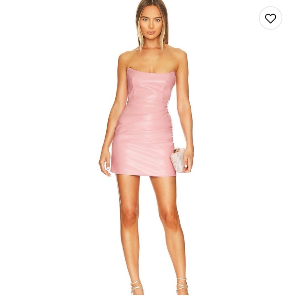 Bardot pink leather mini dress size Medium
